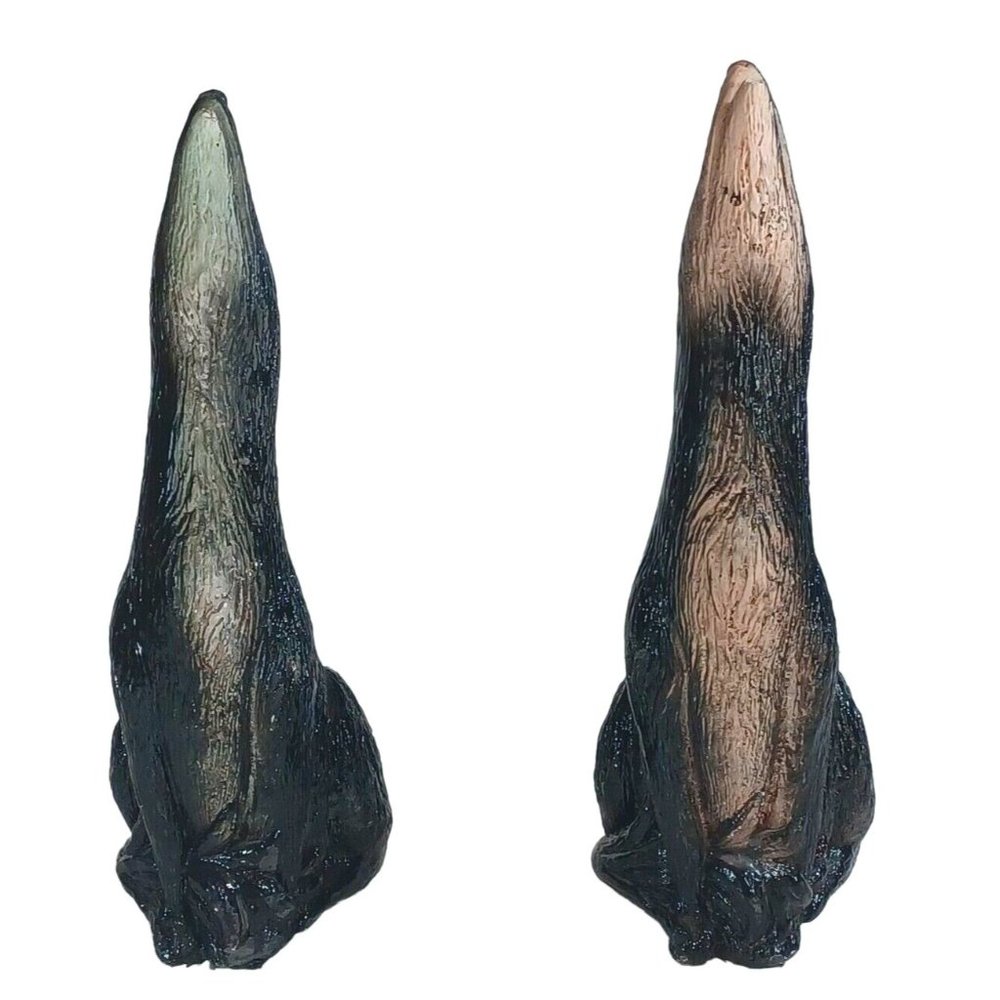 2 Vtg 14" 1950s Howling Coyote Pottery Indoor Outdoor Sculpture Statues Bookends - Picture 5 of 9